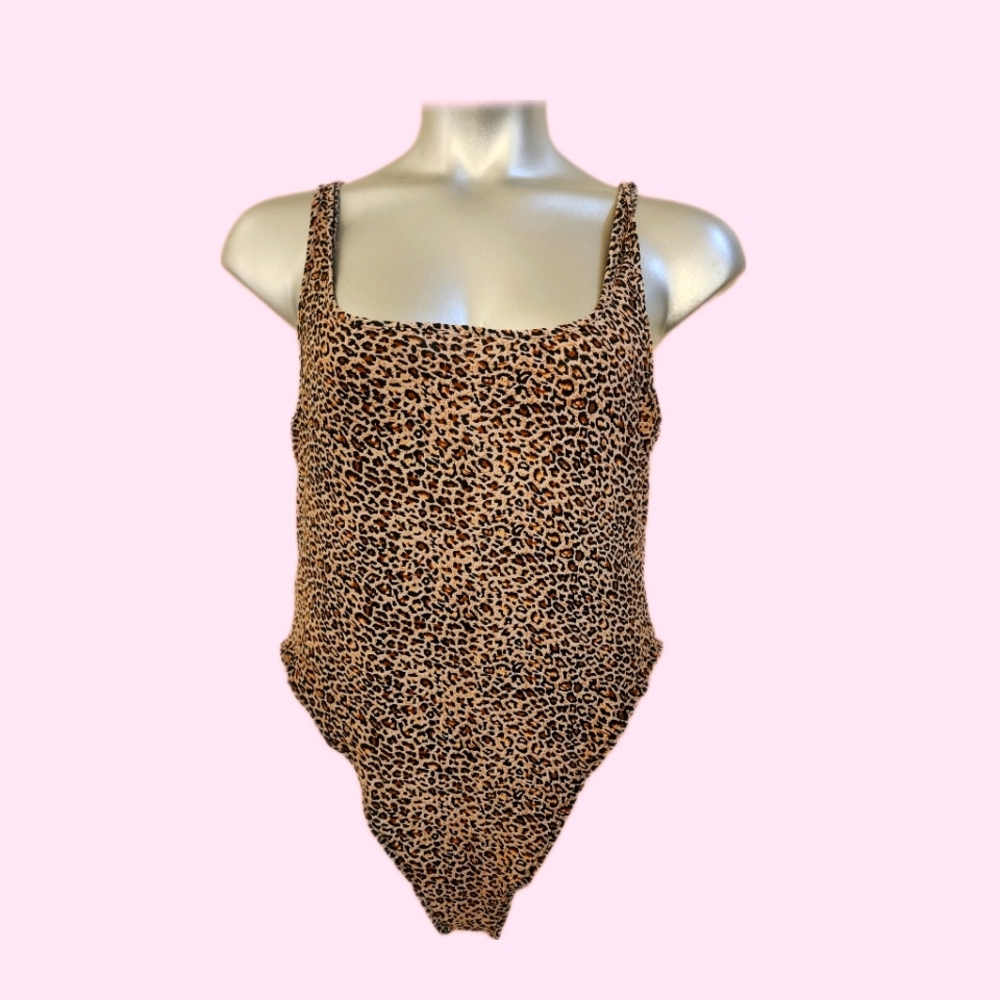 Shein Curve Leopard Print Bodysuit - 2XL